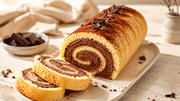 Biskuitrolle mit Schokofüllung